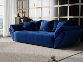 Canapea extensibilă dumonde cu ladă de depozitare si sezut confortabil din spuma high-density, Berlin Royal Blue 250x100 cm