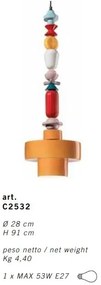 Pendul ceramic design italian realizat manual LARIAT H-91cm