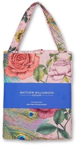 Lenjerie de pat roz din bumbac satinat pentru pat dublu 200x200 cm Xanadu Peacock – Matthew Williamson