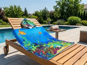 Poncho pentru copii LAGOON TREASURE colorat Dimensiune: 60 x 120 cm