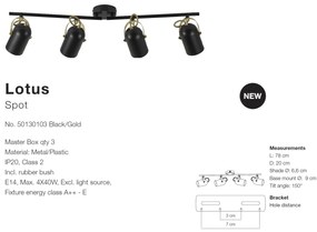 Plafoniera cu spoturi directionabile design nordic Lotus 4