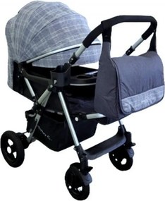 Carucior nou nascuti 2 in 1 BABY CARE™ PRO 511, Cu geanta bebe inclusa, Cadru aluminiu, Maner reversibil, Spatar reglabil in 5 trepte, Amortizoare,