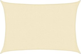 vidaXL Pânză parasolar, crem, 2,5 x 3,5 m, HDPE, 160 g/m²