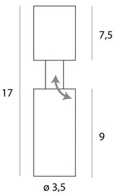 Spot LED aplicat directionabil Halo B alb