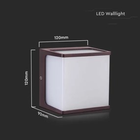 Aplică LED de exterior LED/8W/230V IP65 4000K maro