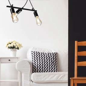 Lustră pe cablu TARO 3xE27/60W/230V neagră