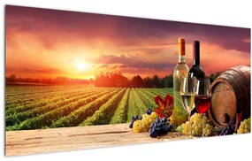 Tablou cu vie și vin (120x50 cm)