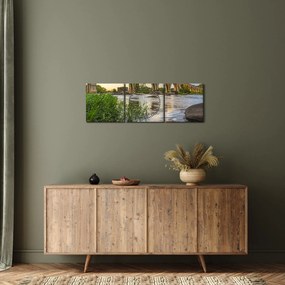 Tablou - Podul de cale ferată Richmond (cu ceas) (90x30 cm)