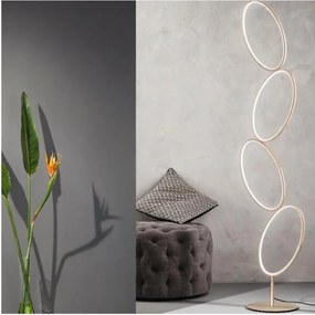 Ondaluce - Lampă de podea LED reglabilă RICE LED/38W/230V, aurie