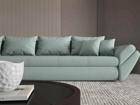 Colțar extensibil dumonde cu ladă de depozitare si sezut confortabil din spuma high-density, Loana XL Enjoy Mint 335x185 cm
