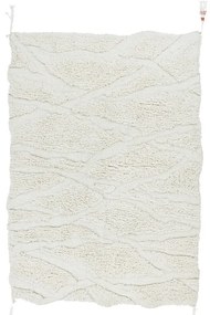 Covor alb lavabil/țesut manual din lână 170x240 cm Enkang Ivory – Lorena Canals