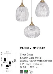 Lustra cu 3 pendule design modern VARIO