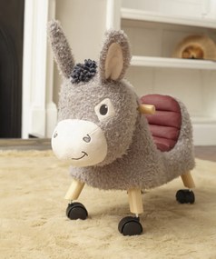 Little Bird Told Me - Magarusul Bojangles Ride On Animal Toy, pentru copii de peste 1 an, Cadru robust din lemn, Scaun captusit