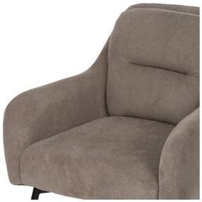 Fotoliu taupe cu tapițerie din chenille Classic – Ixia