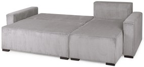 Canapea extensibila cu colt bilateral Culoare Gri Deschis, SMART