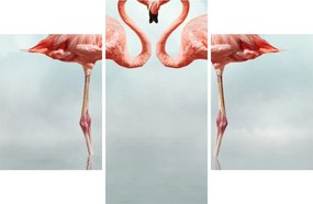 Tablou cu doi flamingo (90x60 cm)