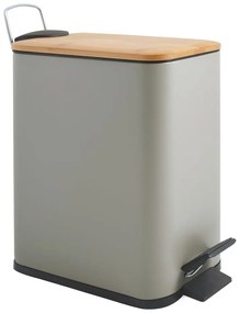 Coș de gunoi taupe cu pedală din oțel 5 l Erik – Spirella