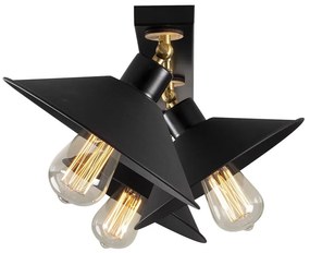 Plafonieră neagră cu abajur din metal ø 24 cm Berceste – Opviq lights