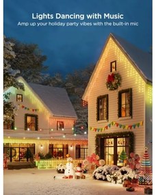 Instalație LED RGBIC de exterior Govee Smart țurțuri 10m Wi-Fi Matter IP65