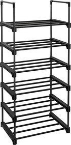 Dulap de pantofi etajat negru STORIO