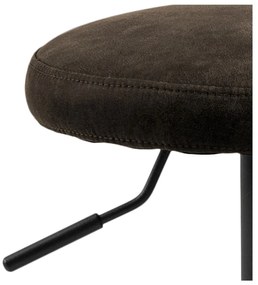 Scaun de bar gri cu înălțime ajustabilă tapițat (înălțime șezut 62 cm) Finch – Actona