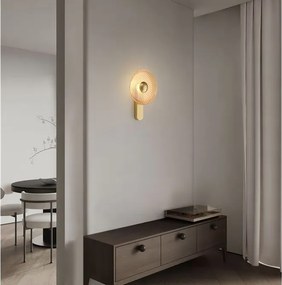 Aplica de perete moderna LED LAVINA auriu/ chihlimbar