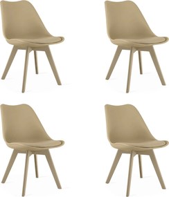 OFERTA Scaun bej BALI MARK cu picioare bej II. calitate