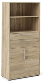 Dulap Modulo 89 x 40 x 186 cm, uși + sertare, stejar sonoma