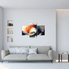 Tablou - În vârtejul potopului, acuarelă (90x60 cm)