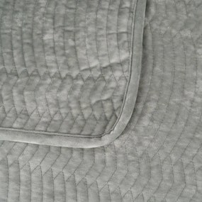 Cuvertură verde prăfuit matlasată din catifea 180x260 cm – Ixia