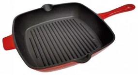 Tigaie grill, fonta, patrata, 27x27 cm, Enamel Line, Magic Home
