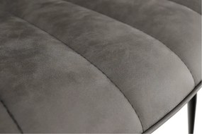 Scaun, piele ecologică gri deschis/negru, HAZAL