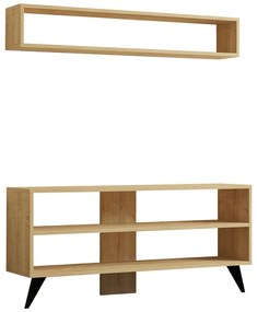 Set mobilier pentru living Prestige, Pako World, Stejar, 120x29x50 cm