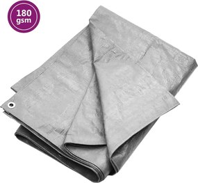 vidaXL Prelată 180 g/m², gri, 2x3 m, HDPE