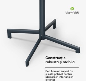 Blumfeldt UrbanEdge masă bistrot | masă în picioare | 60 cm | pliabilă | vopsită electrostatic | rezistentă la intemperii