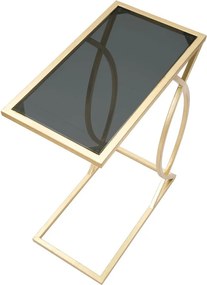 Măsuță auxiliară cu blat din sticlă 25.5x45.5 cm Glam – Mauro Ferretti