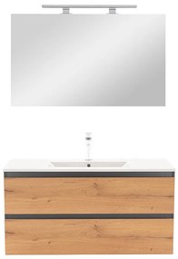 Mobilier complet de baie Vario Forte 100 antracit-stejar