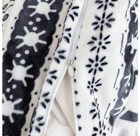 Set de lenjerie cocolino WINTER DEER gri + cearsaf Cocolino microplus SOFT 180x200 cm alb, pat dublu