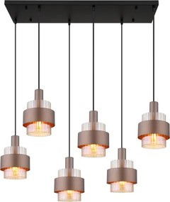 Globo 15560-6HA - Candelabru suspendat pe cablu MILLEY, 6xE27/60W/230V