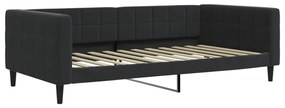 354019 vidaXL Pat de zi, negru, 100x200 cm, catifea