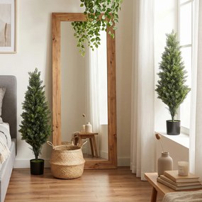 HOMCOM Set 2 plante artificiale de chiparos, 90 cm, pentru interior și exterior, cu ghiveci, 564 frunze, verde | Aosom Romania