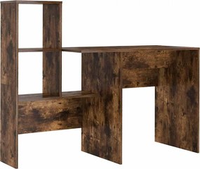 vidaXL Birou Stejar fumuriu 131,5 x 50 x 106,5 cm Lemn compozit