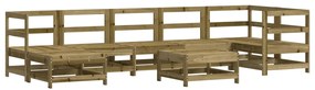 3186276 vidaXL Set mobilier relaxare de grădină, 8 piese, lemn de pin tratat
