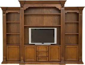 Bibliotecă lemn masiv Augustine, 262 × 40 × 244 cm
