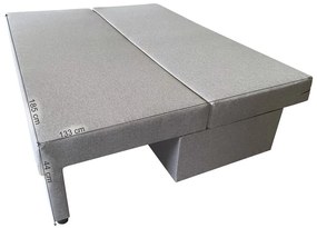 Canapea extensibila Odessa 185x85x80 cm, cu lada de depozitare, Grey Flower