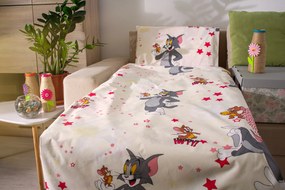 Set 6 piese Lenjerie Tom&Jerry 2-8 ani + Protectie Impermeabila + Pilota + Perna - ASC4061