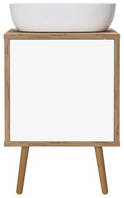 Oltens Hedvig dulap 50x45x49.7 cm sub chiuveta pe perete alb-stejar 60203060