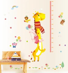 Autocolant de perete "Metru pentru copii - Girafa 2" 140x110 cm