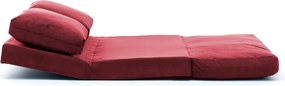 Canapea burgundy extensibilă 120 cm Taida – Balcab Home