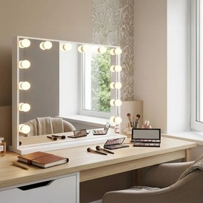 Oglindă LED HOLLYWOOD White 80x60
